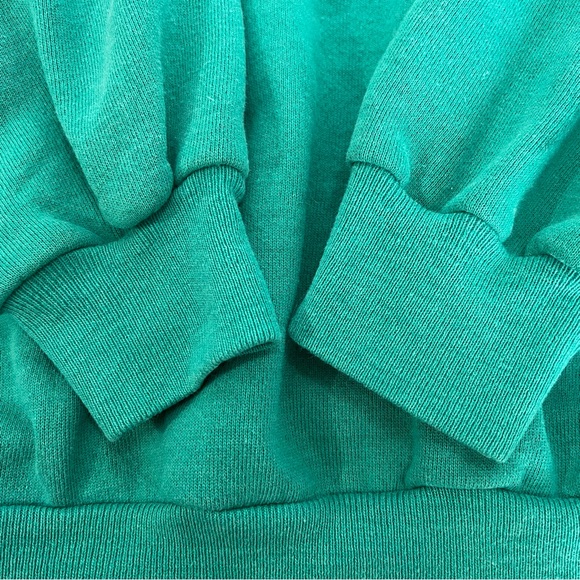 VTG 80’s 90’s Green Cat Face Sweatshirt Grandmacore Cat Lady Made in USA L - Picture 4 of 10